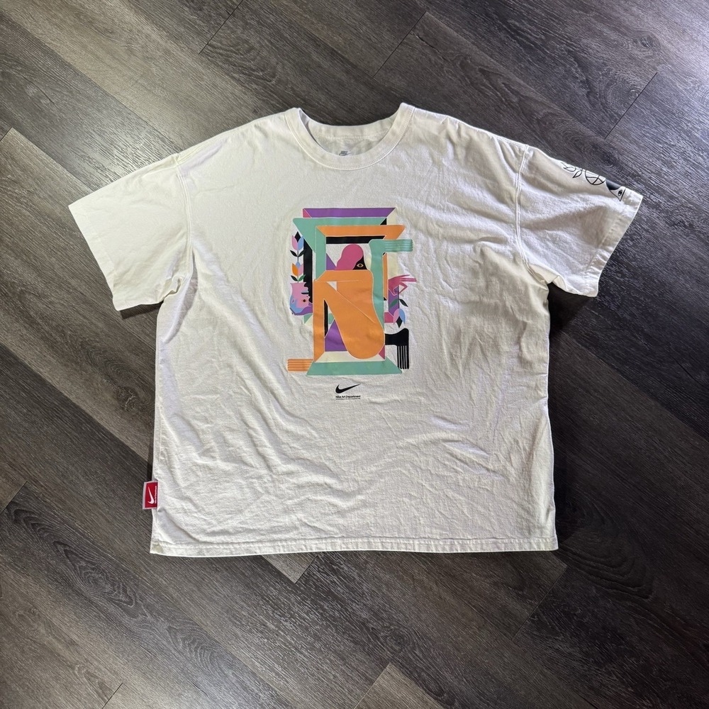 The Nike Tee Nike Art Dept Tshirt Mens XXL Heavy Loose Fit Richard Coleman RARE‎